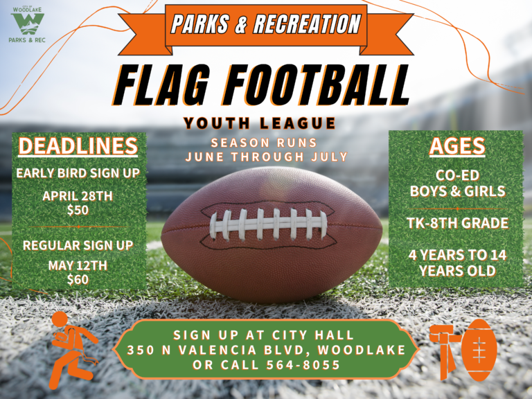 Parks and Recreation Youth Flag Football Sign ups are Open! City of